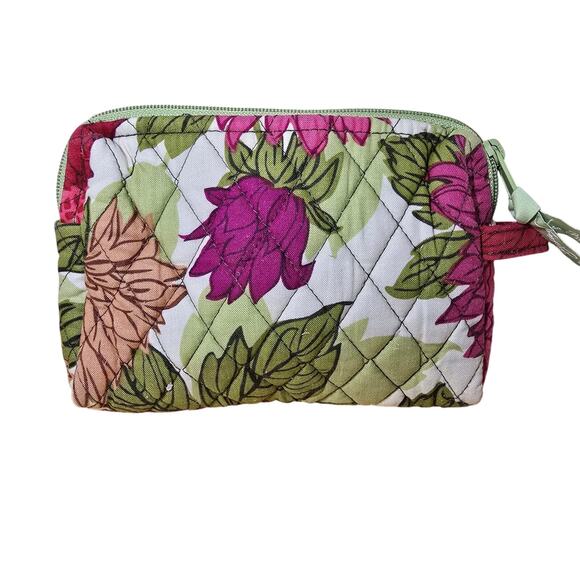 Vera Bradley Hello Dahlia zcinch Purse Top Handles Matching Makeup Bag - Picture 8 of 9